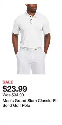 Kohl's Men's Grand Slam Classic-Fit Solid Golf Polo offer
