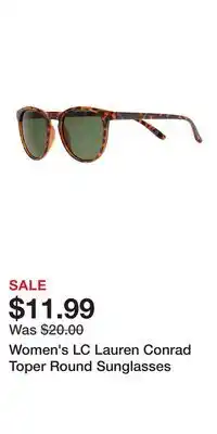 Kohl's Women's LC Lauren Conrad Toper Round Sunglasses offer