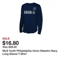 Dick's Sporting Goods MLS Youth Philadelphia Union Maestro Navy Long Sleeve T-Shirt offer