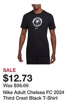 Dick's Sporting Goods Nike Adult Chelsea FC 2024 Third Crest Black T-Shirt offer