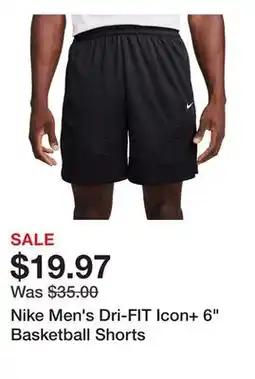 Dick's Sporting Goods Nike Men's Dri-FIT Icon+ 6 Basketball Shorts offer