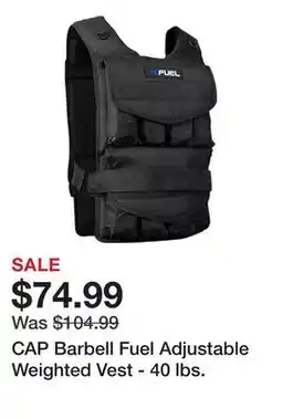 Dick's Sporting Goods CAP Barbell Fuel Adjustable Weighted Vest - 40 lbs offer