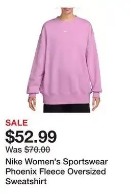 Dick's Sporting Goods Nike Women's Sportswear Phoenix Fleece Oversized Sweatshirt offer