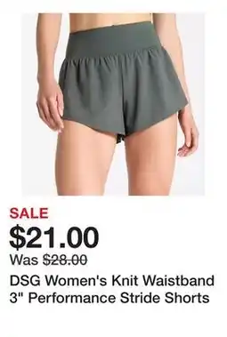 Dick's Sporting Goods DSG Women's Knit Waistband 3 Performance Stride Shorts offer