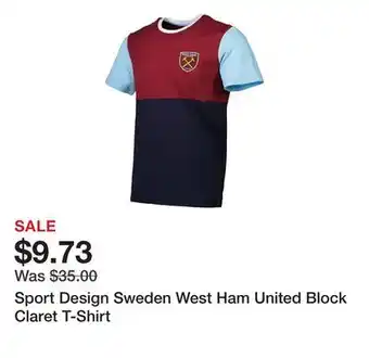Dick's Sporting Goods Sport Design Sweden West Ham United Block Claret T-Shirt offer