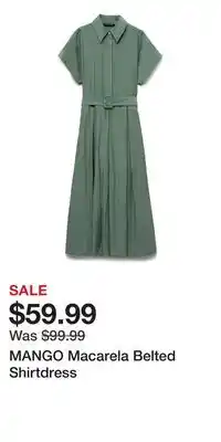 Nordstrom MANGO Macarela Belted Shirtdress offer