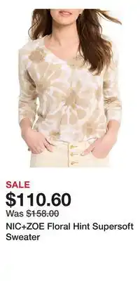 Nordstrom NIC+ZOE Floral Hint Supersoft Sweater offer