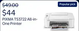 Walmart PIXMA TS3722 Wireless All-in-One Home Printer with Scanner and Copier, with PG-275 and CL-276 Inks offer