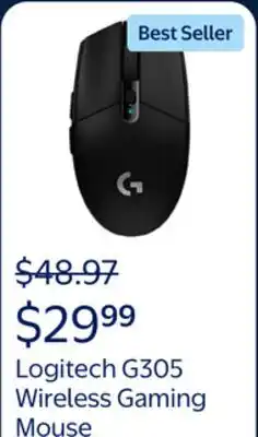 Walmart Logitech G305 LIGHTSPEED Wireless Gaming Mouse - Black offer