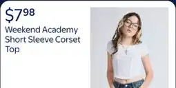 Walmart Weekend Academy Girls Short Sleeve Corset Top offer