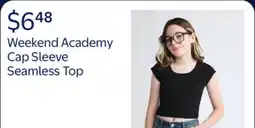 Walmart Weekend Academy Girls Cap Sleeve Seamless Top offer