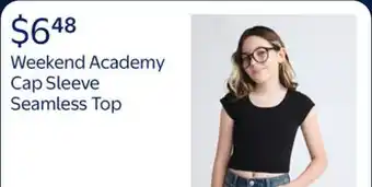 Walmart Weekend Academy Girls Cap Sleeve Seamless Top offer