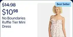 Walmart No Boundaries Ruffle Tier Mini Dress, Women's offer