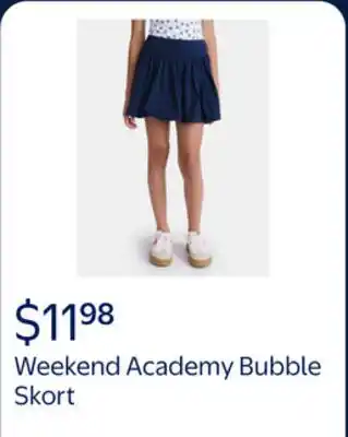 Walmart Weekend Academy Girls Bubble Skort offer