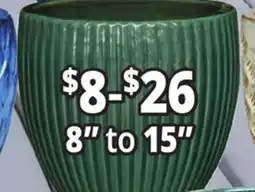 Ocean State Job Lot 8 to 15 Outdoor Glazed Ceramic Planters offer