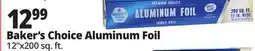 Ocean State Job Lot Baker's Choice Aluminum Foil offer