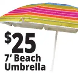Ocean State Job Lot 7' Fiberglass Tilting Beach Umbrella offer