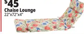 Ocean State Job Lot Floral Chaise Cushion offer