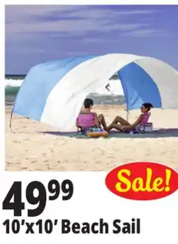 Ocean State Job Lot 10'x10' Beach Sail offer