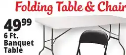 Ocean State Job Lot Enduro 6' Folding Banquet Table offer