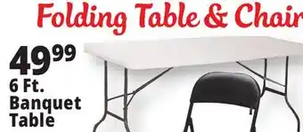 Ocean State Job Lot Enduro 6' Folding Banquet Table offer