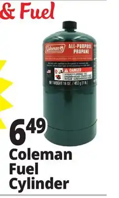 Ocean State Job Lot Coleman Fuel Cylinder offer