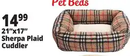 Ocean State Job Lot 21x17 Sherpa Plaid Cuddler offer