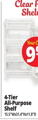 Ocean State Job Lot 4-Tier All-Purpose Shelf offer