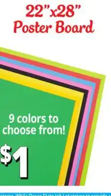 Ocean State Job Lot 22x28 Poster Board offer