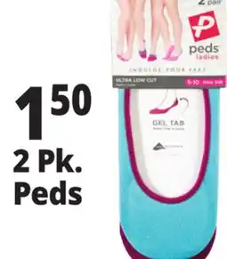 Ocean State Job Lot Peds Women's Ultra Low Cut Socks 2 Pair offer