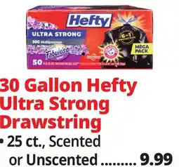 Ocean State Job Lot 30 Gallon Hefty Ultra Strong Drawstring offer