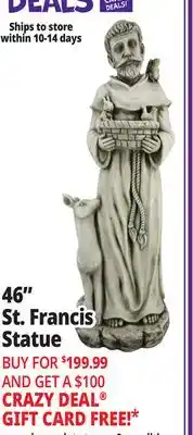 Ocean State Job Lot 46 St.Francis Garden Statue offer