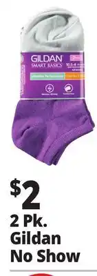 Ocean State Job Lot 2 Pk. Gildan No Show Socks offer