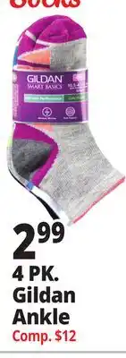 Ocean State Job Lot 4 PK. Gildan Ankle offer