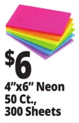 Ocean State Job Lot 4x6 Neon 50 Ct., 300 Sheets offer