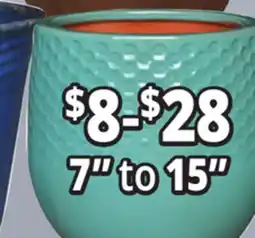 Ocean State Job Lot 7 to 15 Outdoor Glazed Ceramic Planters offer