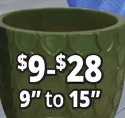 Ocean State Job Lot 9 to 15 Outdoor Glazed Ceramic Planters offer