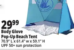 Ocean State Job Lot Body Glove Pop-Up Beach Tent Blue offer