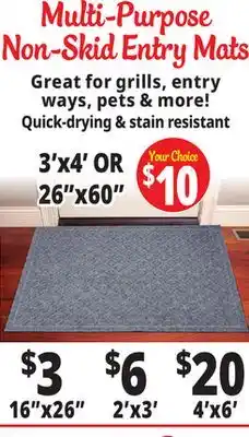 Ocean State Job Lot Multi-Purpose Non-Skid Entry Mats offer