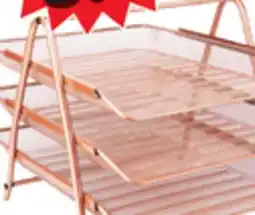 Ocean State Job Lot 3-Tier File Tray Rose Gold offer