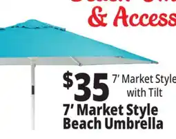 Ocean State Job Lot 7' Market Style Tilting Beach Umbrella offer