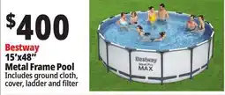 Ocean State Job Lot Bestway 15' x 48 Steel Pro Max Above Ground Pool Set offer