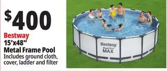 Ocean State Job Lot Bestway 15' x 48 Steel Pro Max Above Ground Pool Set offer
