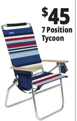 Ocean State Job Lot 7-Position Copa Hi-Back Big Tycoon Beach Chair offer