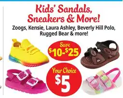 Ocean State Job Lot Kids' Sandals, Sneakers & More! offer