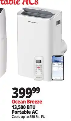 Ocean State Job Lot Ocean Breeze 13 500 BTU Portable Air Conditioner offer
