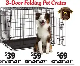 Ocean State Job Lot 3-Door Folding Pet Crates offer