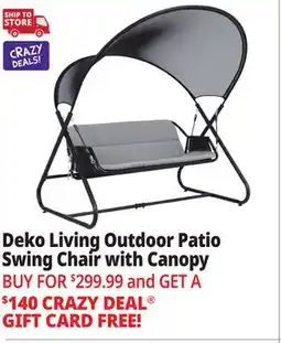 Ocean State Job Lot Deko Living Outdoor Patio Swing Chair with Canopy offer
