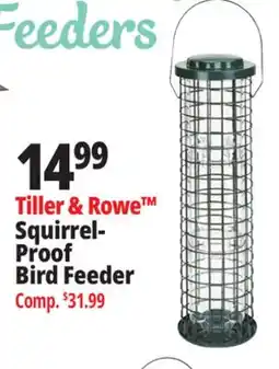 Ocean State Job Lot Tiller & Rowe Squirrel Proof Bird Feeder offer