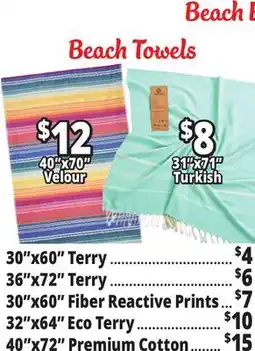 Ocean State Job Lot Beach Towels offer